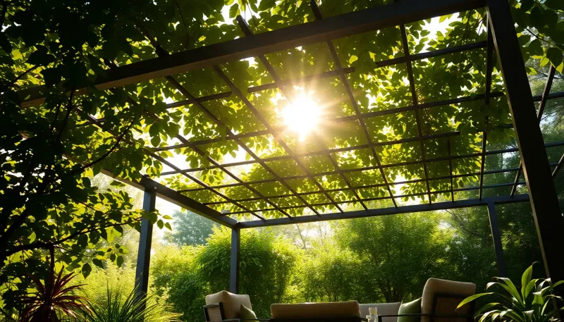 Choisir une pergola acier bois pour sublimer votre espace extérieur