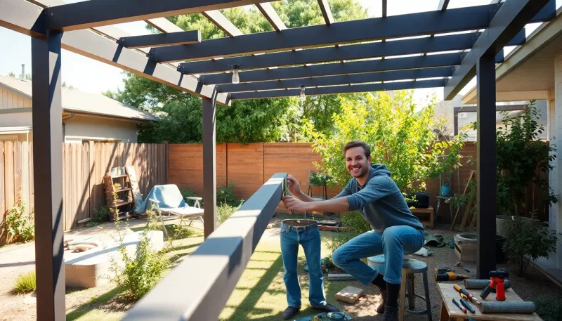 Comment construire une pergola en acier fait maison facilement
